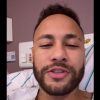 Neymar gravou vídeo ainda no hospital