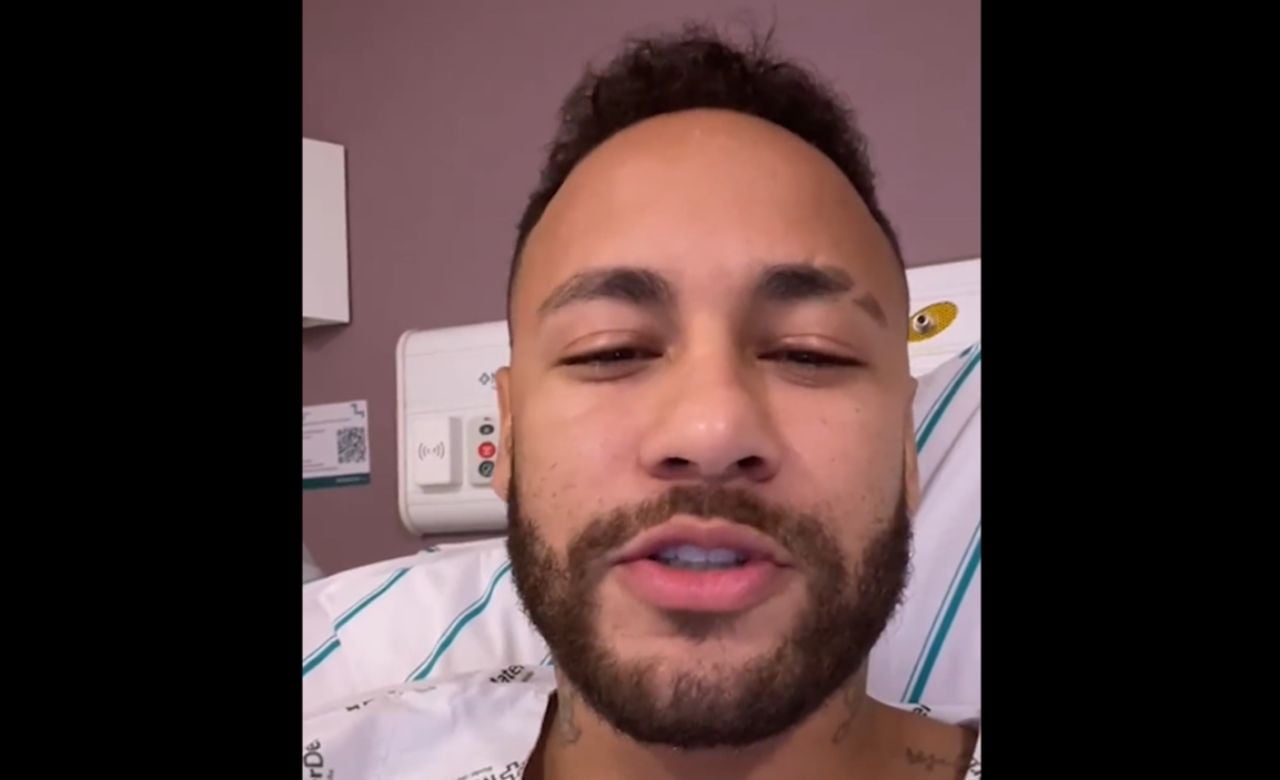 Neymar gravou vídeo ainda no hospital
