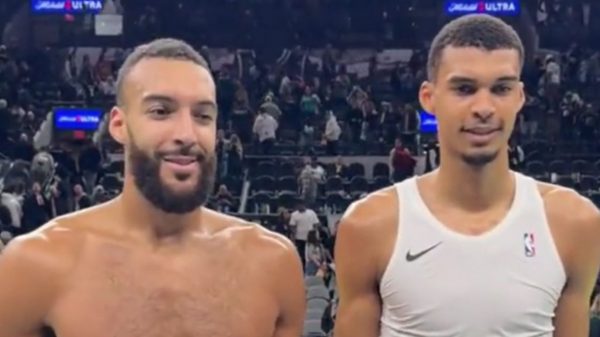 Wembanyama trocou camisa com Gobert após o jogo