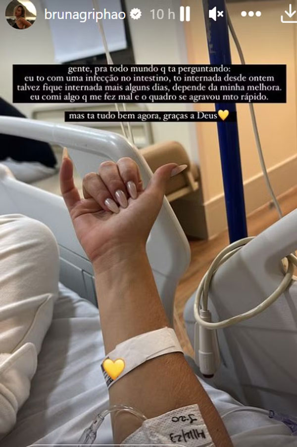 Bruna Griphao tranquiliza fãs após ser internada em hospital 
