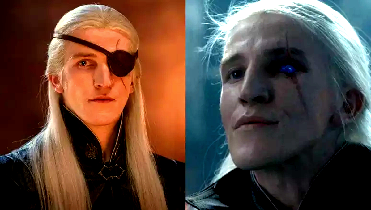 Cat!  The actor who plays the terrible Aemond Targaryen is completely different from what we see, check it out!